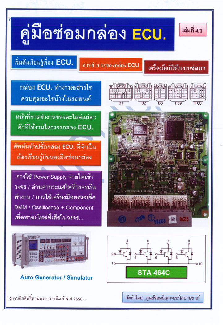 ปกหนังสือ คู่มือซ่อมกล่อง ECU เล่มที่ 4-1