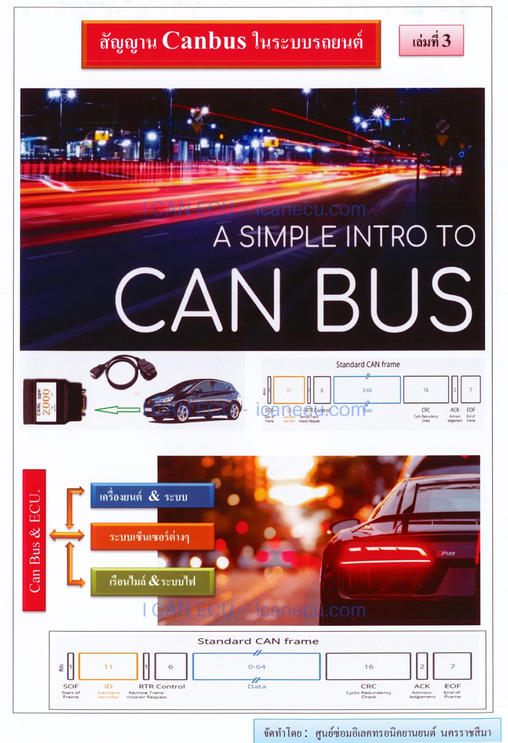 ตัวอย่างปก จาก สัญญาน Canbus ในระบบรถยนต์ เล่มที่ 3