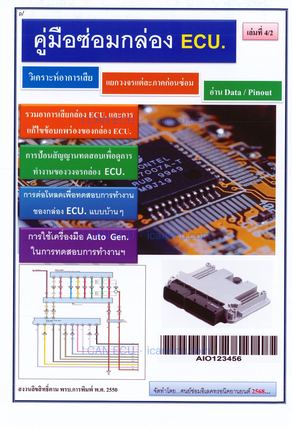 ตัวอย่างปก จาก คู่มือซ่อมกล่อง ECU เล่มที่ 4-2